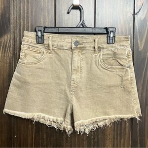 Kut From The Kloth‎-High Rise 3" Jean Shorts, Size 4-Beige/Tan